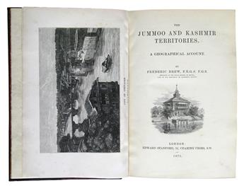 DREW, FREDERIC. The Jummoo and Kashmir Territories. A Geographical Account.  1875